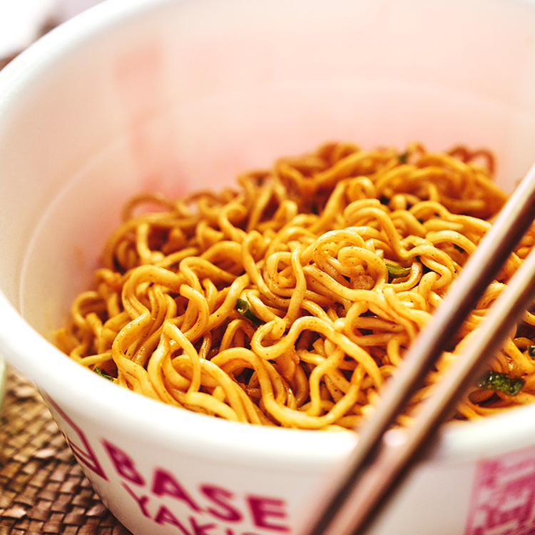 BASE YAKISOBA Salty Fried Noodles (4 pieces)